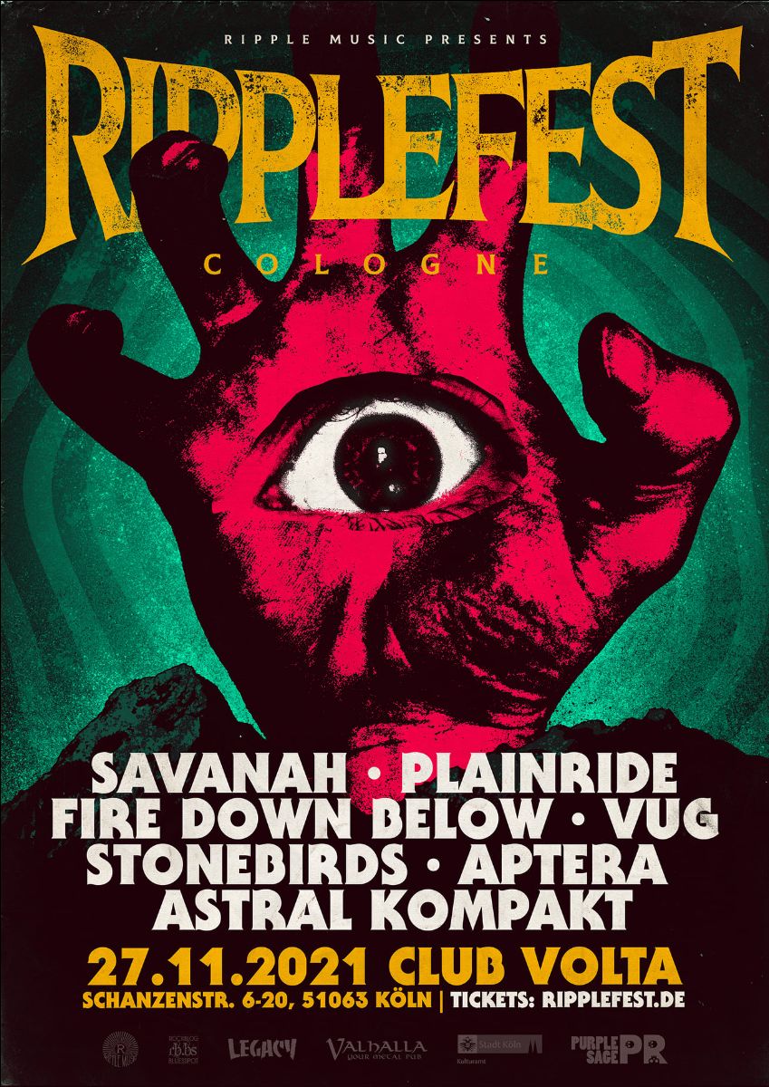 German stoner and doom festival RIPPLEFEST COLOGNE reveals final names for  2021 edition, to take place on November 27th at Club Volta! | Ripple Music